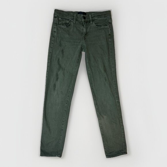 Vince Jeans Women’s Size 24 Green Lightly Distressed Skinny Fit Light Fading - Picture 1 of 12